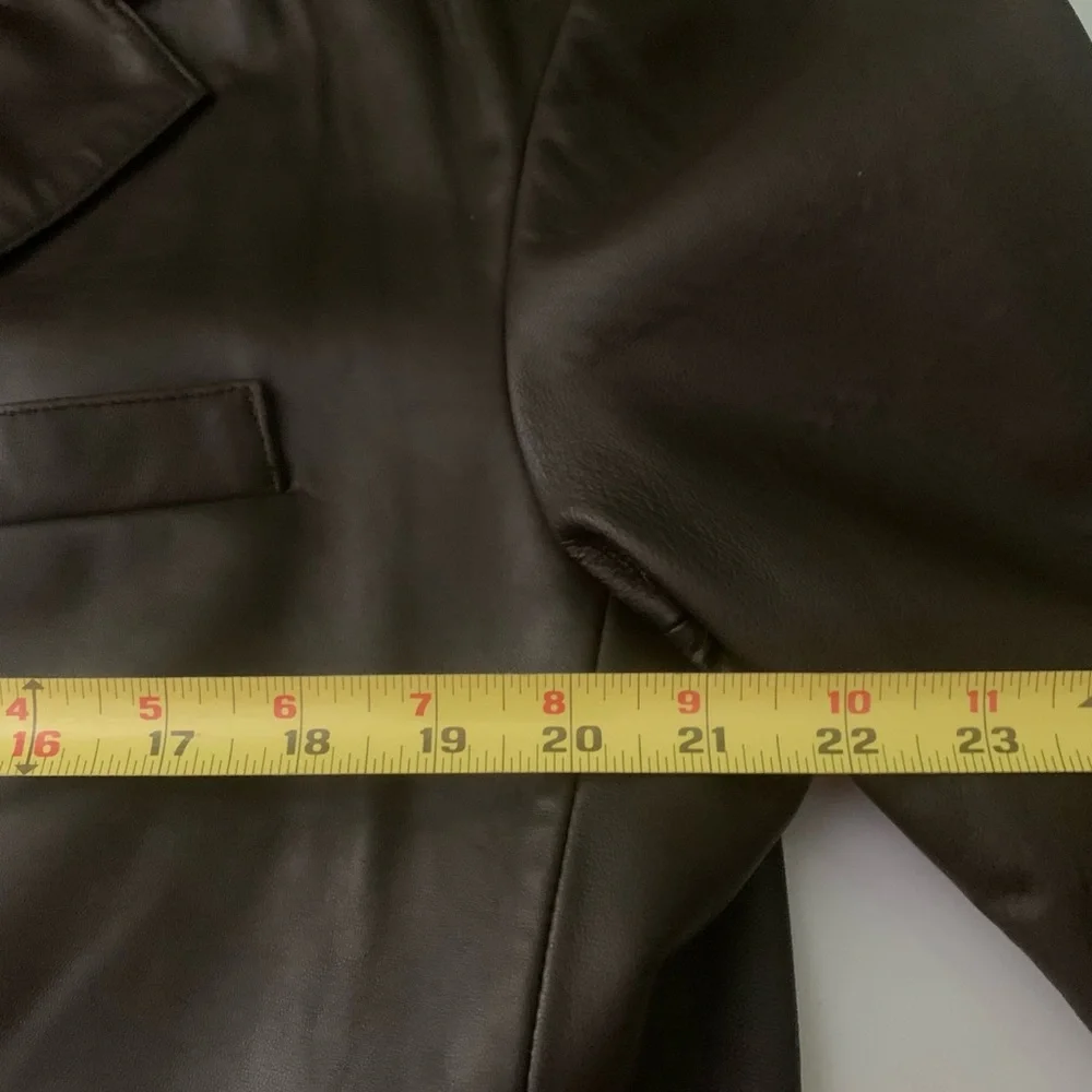 Jos A.Bank Brown Lambskin Leather Blazer - Picture 8 of 10